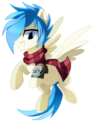 Size: 762x984 | Tagged: safe, artist:pepooni, oc, oc only, oc:kaylen threadspinner, clothes, compass, scarf, solo