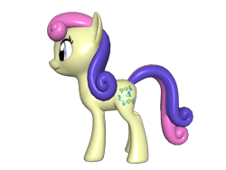 Size: 1200x900 | Tagged: safe, bon bon, sweetie drops, earth pony, pony, 3d, female, mare, on side, pony creator 3d, ponylumen, solo