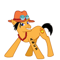 Size: 1000x1000 | Tagged: safe, artist:moheart7, one piece, ponified, portgas d ace, solo