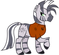 Size: 3242x3000 | Tagged: safe, artist:brisineo, oc, oc only, oc:xenith, zebra, fallout equestria, clothes, fanfic, fanfic art, female, mare, simple background, solo, transparent background, vector, zebra oc