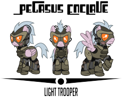 Size: 1000x791 | Tagged: safe, artist:brisineo, pegasus, pony, fallout equestria, armor, enclave, enclave armor, grand pegasus enclave, power armor, vector