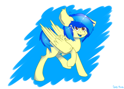 Size: 1280x914 | Tagged: safe, artist:fiero123, oc, oc only, oc:silvia, pegasus, pony, open mouth, solo