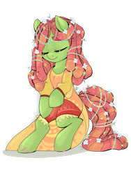 Size: 1050x1400 | Tagged: safe, artist:dragonfoxgirl, tree hugger, earth pony, pony, make new friends but keep discord, clothes, cute, dress, eyes closed, female, flower, huggerbetes, mare, simple background, solo, transparent background
