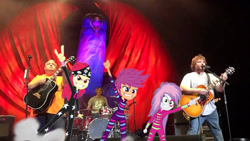 Size: 1280x720 | Tagged: safe, screencap, apple bloom, scootaloo, sweetie belle, equestria girls, battle of the bands, cutie mark crusaders, tenacious d