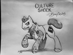 Size: 600x450 | Tagged: safe, artist:zene, bronycon, bronycon 2015, commission, corey graves, culture shock (wwe), nxt, ponified, solo, tattoo, wrestling, wwe
