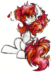 Size: 871x1188 | Tagged: safe, artist:iroxykun, oc, oc only, oc:autumn, earth pony, pony, art trade, female, heart, mare