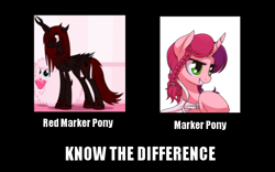 Size: 640x400 | Tagged: safe, oc, oc only, oc:marker pony, oc:marksaline, know the difference, meme