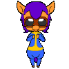 Size: 100x100 | Tagged: safe, artist:caitsith511, oc, oc only, oc:bit goggles, animated, clothes, fallout, goggles, hip sway, jumpsuit