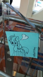 Size: 576x1024 | Tagged: safe, artist:postitpony, derpibooru import, bronycon, photo, traditional art