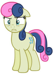 Size: 4900x6900 | Tagged: safe, artist:sofunnyguy, bon bon, sweetie drops, slice of life (episode), absurd resolution, bon bon is not amused, floppy ears, reaction image, simple background, transparent background, unamused, vector