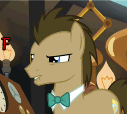 Size: 966x873 | Tagged: safe, artist:snoopystallion, screencap, doctor whooves, pony, slice of life (episode), animated, fuck, male, solo, stallion, swearing, the doctor, vulgar