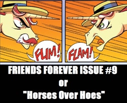 Size: 812x659 | Tagged: safe, flam, flim, spoiler:comic, spoiler:comicff9, bros before hoes, duo, flim flam brothers, homies over hoes, telling lies