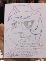 Size: 928x1237 | Tagged: safe, artist:andypriceart, derpibooru import, minuette, solo, traditional art