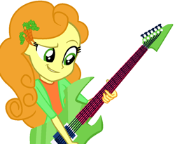 Size: 918x754 | Tagged: safe, artist:berrypunchrules, carrot top, golden harvest, equestria girls, equestria girls-ified, guitar, solo