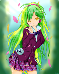 Size: 1200x1500 | Tagged: safe, artist:krystaki, lemon zest, equestria girls, anime, clothes, crystal prep academy uniform, school uniform