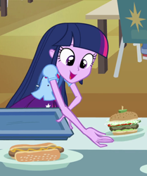 Size: 369x442 | Tagged: safe, screencap, twilight sparkle, twilight sparkle (alicorn), alicorn, equestria girls, burger, twilight burgkle