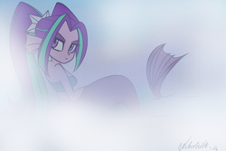 Size: 1024x683 | Tagged: safe, artist:wubcakeva, aria blaze, siren, equestria girls, mist, solo