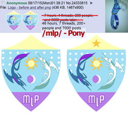 Size: 719x642 | Tagged: safe, /mlp/, 4chan, 4chan cup, 4chan cup scarf, clothes, logo, scarf