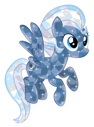 Size: 2740x3673 | Tagged: safe, artist:infinitewarlock, night glider, crystallized, simple background, solo, transparent background