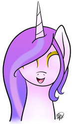 Size: 1024x1551 | Tagged: safe, artist:starshinefox, oc, oc only, oc:princess dragona, alicorn, pony, alicorn oc, bust, contest prize, eyes closed, eyeshadow, open mouth, portrait, solo