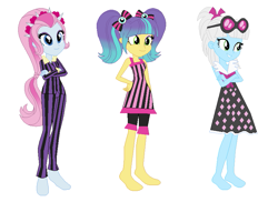 Size: 829x603 | Tagged: safe, artist:angieangel555onutube, photo finish, pixel pizazz, violet blurr, equestria girls, rainbow rocks, clothes, nightgown, pajamas, the snapshots