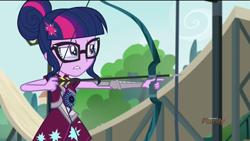 Size: 1920x1080 | Tagged: safe, screencap, sci-twi, twilight sparkle, equestria girls, friendship games, archery, arrow, bow (weapon), bow and arrow, crying, magic capture device