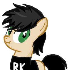 Size: 559x517 | Tagged: safe, artist:pokemonspriter11, crossover, dan, dan vs, looking at you, ponified, scrunchy face, solo