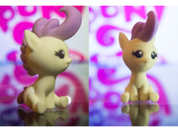 Size: 625x465 | Tagged: safe, cream puff, pony, baby, baby pony, figure, filly, foal, photo