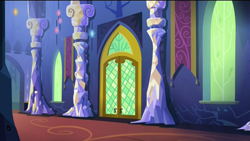 Size: 1920x1080 | Tagged: safe, screencap, castle sweet castle, background, castle for friendship, door, hallway, no pony, scenery, twilight's castle