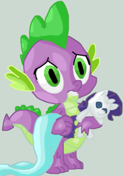 Size: 935x1319 | Tagged: safe, artist:mojo1985, derpibooru import, spike, dragon, castle sweet castle, rarity plushie