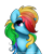 Size: 1000x1000 | Tagged: safe, artist:chocolateponi, derpibooru import, rainbow dash, pegasus, pony, female, mare, solo, wings