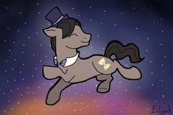 Size: 900x600 | Tagged: safe, artist:lillyeh-laure, doctor whooves, bowtie, doctor who, eleventh doctor, hat, top hat