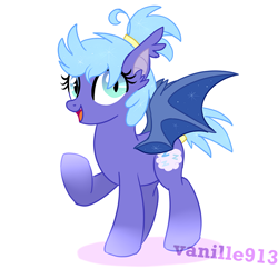 Size: 1280x1239 | Tagged: safe, artist:spookyle, oc, oc only, oc:dream cloud, bat pony, pony, solo