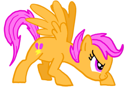 Size: 701x497 | Tagged: safe, artist:catchman, scootaloo, pegasus, pony, female, filly, simple background, solo, white background