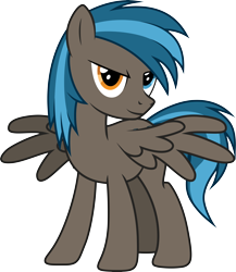 Size: 7103x8192 | Tagged: safe, artist:djdavid98, oc, oc only, oc:going lucky, pony, absurd resolution, heterochromia, simple background, solo, spread wings, transparent background, vector