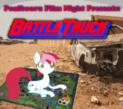 Size: 900x800 | Tagged: safe, oc, oc only, oc:flicker, battletruck, ponibooru film night