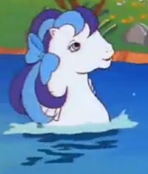 Size: 424x498 | Tagged: safe, screencap, whitecap, sea pony, escape from catrina, g1, solo, water