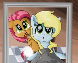 Size: 2376x1928 | Tagged: safe, artist:pageturner8, derpibooru import, babs seed, oc, hairdresser