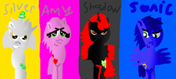 Size: 1006x453 | Tagged: safe, artist:iloveshadow32, alicorn, pony, amy rose, ponified, shadow the hedgehog, silver the hedgehog, sonic the hedgehog, sonic the hedgehog (series)