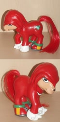 Size: 499x1005 | Tagged: safe, artist:poniesofdooom, g3, custom, irl, knuckles the echidna, photo, ponified, solo, sonic the hedgehog (series), toy