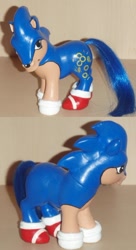 Size: 498x913 | Tagged: safe, artist:poniesofdooom, g3, custom, irl, photo, ponified, solo, sonic the hedgehog, sonic the hedgehog (series), toy