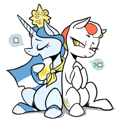 Size: 987x1023 | Tagged: artist needed, safe, edit, oc, oc only, oc:princess argenta, oc:princess stivalia, pony, /yeh/, argentina, argentina is white, italy, nation ponies, ponified, simple background, transparent background, ya es hora