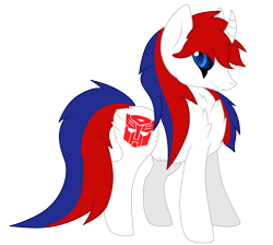 Size: 1858x1662 | Tagged: safe, artist:snugglescreen, pony, unicorn, autobot, crossover, optimus prime, ponified, transformers, transformers prime