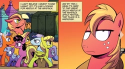 Size: 1344x744 | Tagged: safe, artist:andypriceart, big macintosh, earth pony, pony, spoiler:comic, background pony, great uncle needle, male, stallion, summer wrap up festival