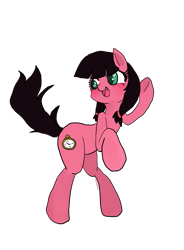 Size: 753x1024 | Tagged: safe, artist:moekonya, oc, oc only, oc:macdolia, earth pony, pony, pigtails, solo, time lady, time travel