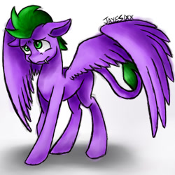 Size: 894x894 | Tagged: safe, artist:jayesixx, spike, dragon, ponified, ponified spike, solo