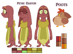 Size: 500x366 | Tagged: safe, oc, oc only, oc:petri daston, oc:poots, chicken, diamond dog, reference sheet, thediamonddogembassy