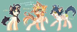 Size: 1000x420 | Tagged: safe, artist:masssssan, pegasus, pony, unicorn, kai, ponified, riku, show by rock!!, shu zo