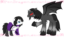 Size: 900x525 | Tagged: safe, artist:kpendragon, oc, oc only, clothes, lordi, ponified, skirt