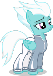 Size: 2105x3000 | Tagged: safe, artist:stainless33, fleetfoot, pegasus, pony, clothes, female, looking down, mare, shading, shading edit, simple background, solo, transparent background, vector